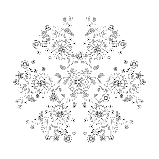 Haftowana serweta z kwiatowym motywem